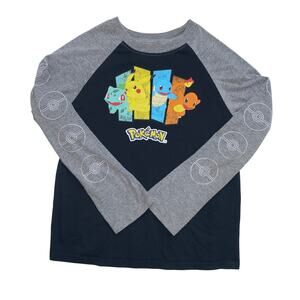 Pokémon Kids Small (8) Long Sleeve Tee, 60% Cotton